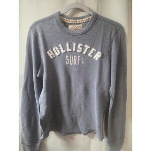 Vintage Y2K Mens Hollister  Ling Sleeve Gray Pullover Shirt  Sz M
